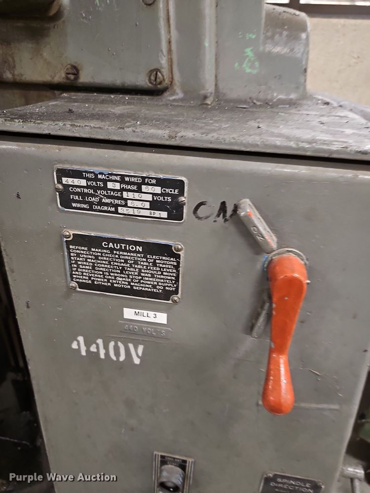 image for item NX9685 Brown & Sharpe No. 2 Plain  milling machine