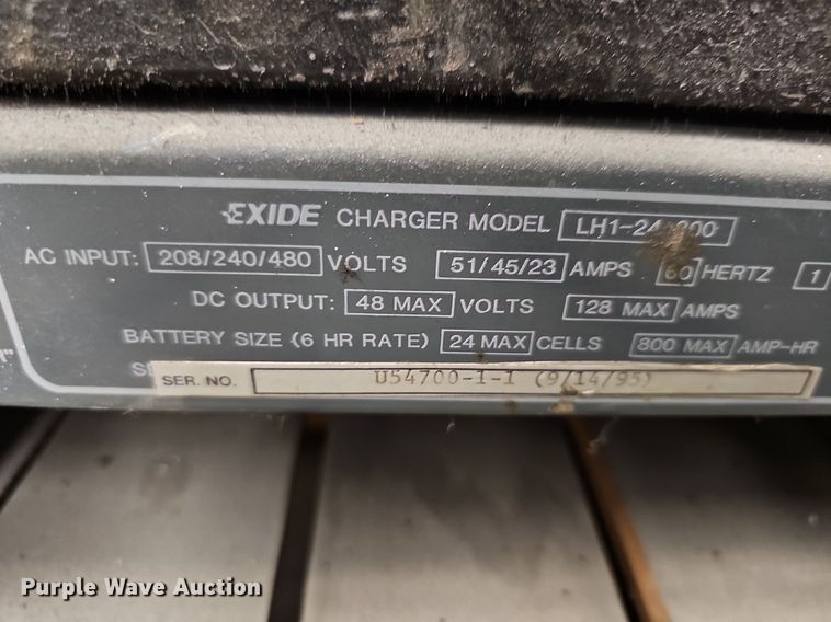image for item NX9688 Exide Loadhog  forklift charger