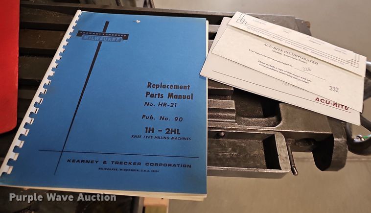 image for item NX9689 Milwaukee 2HL  milling machine