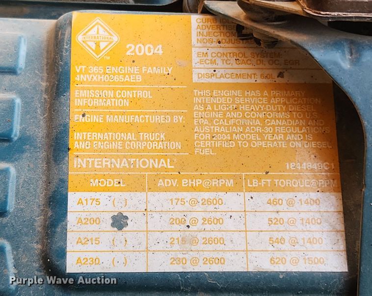 image for item OK9591 2005 International CE200  school bus