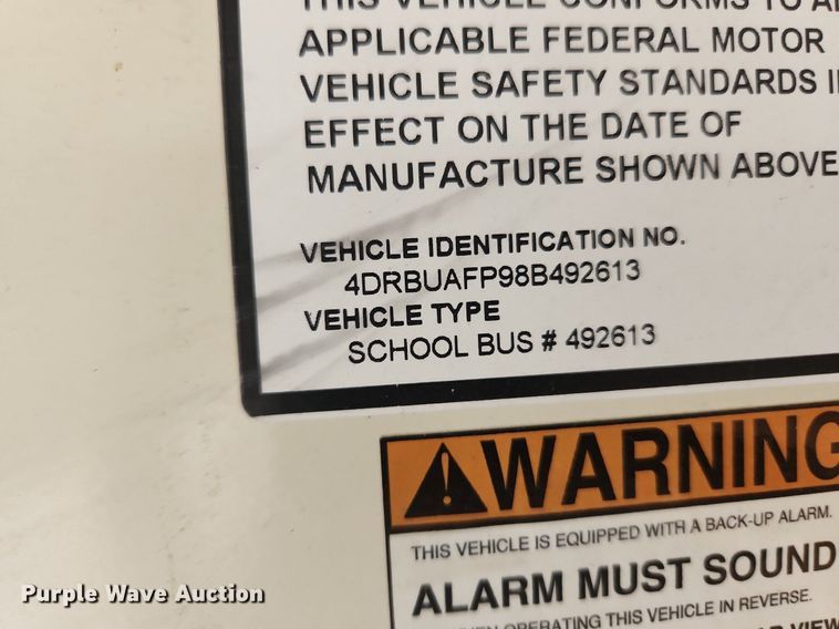 image for item OK9592 2008 International CE200  school bus