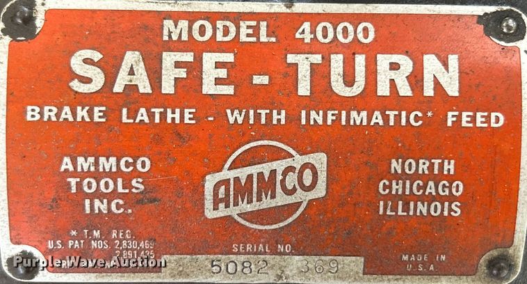 image for item OK9627 Ammco 4000  brake lathe