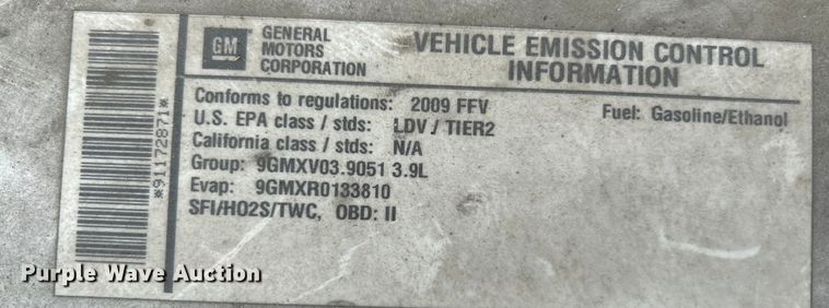 image for item OK9631 2009 Chevrolet Impala