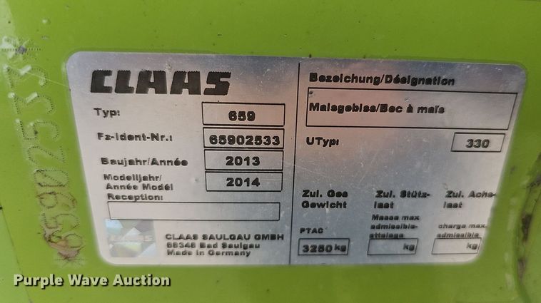 image for item DO2879 2014 Claas Orbis 750  rotary forage head