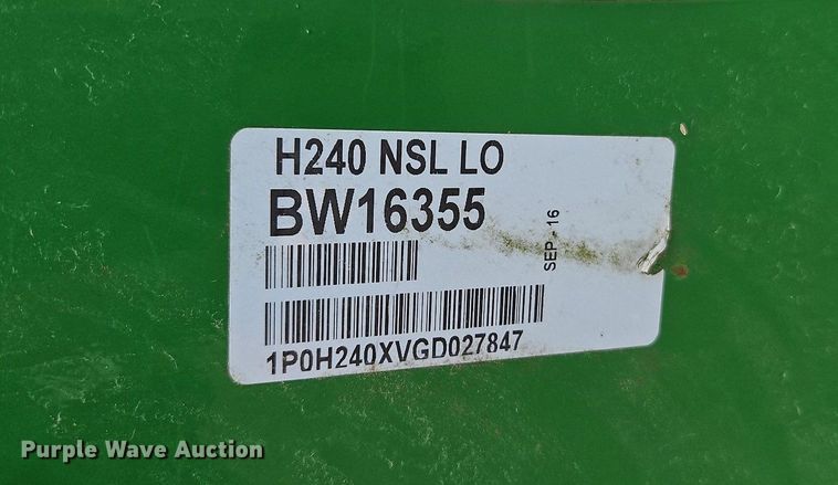 image for item DQ1806 John Deere H240  loader