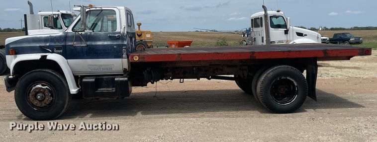 image for item LS9346 1982 GMC Sierra 7500  dump flatbed truck