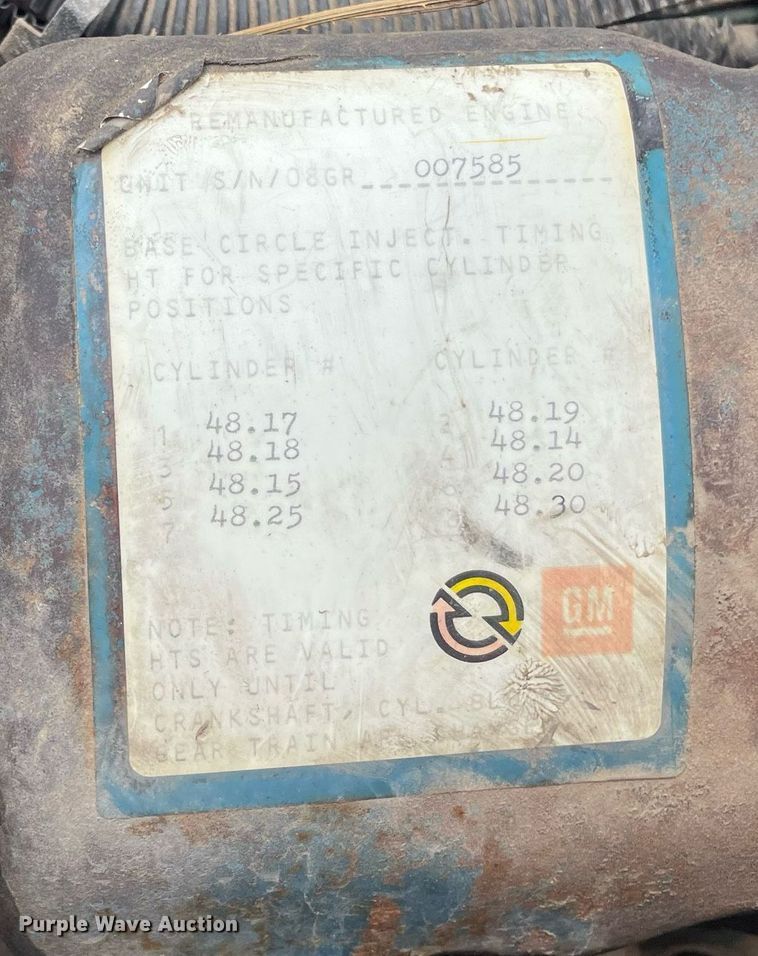 image for item LS9346 1982 GMC Sierra 7500  dump flatbed truck