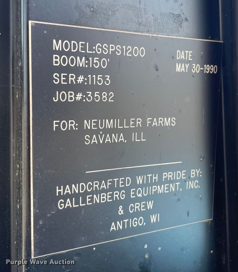 image for item LS9347 1990 Gallenberg GSPS1200  sprayer