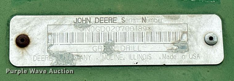 image for item MB9687 John Deere 1590  grain drill
