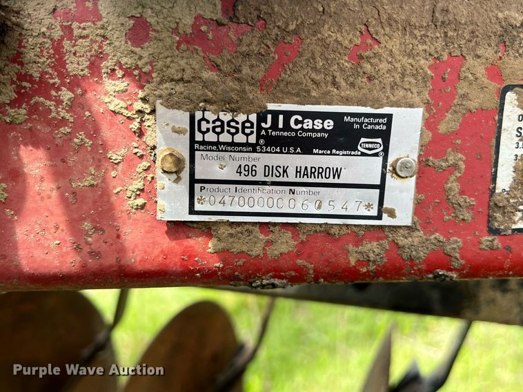 image for item MY9782 Case IH 496  tandem disk