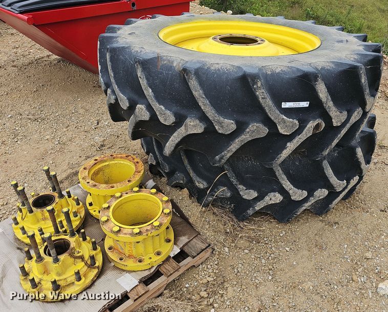 image for item NT9786 (2) 20.8R42 dual tires and wheels