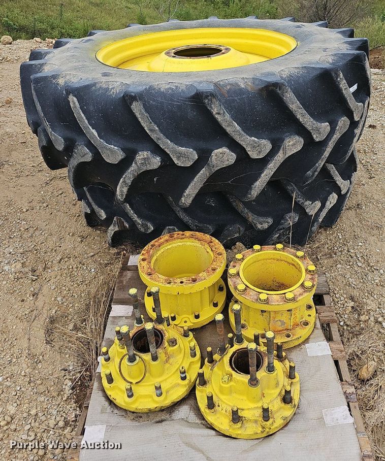 image for item NT9786 (2) 20.8R42 dual tires and wheels