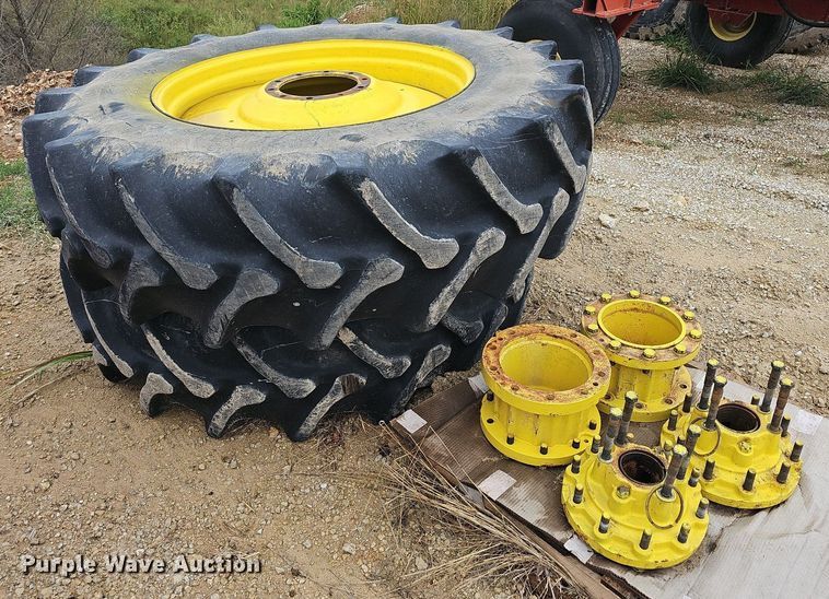 image for item NT9786 (2) 20.8R42 dual tires and wheels