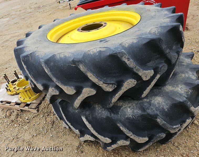 image for item NT9786 (2) 20.8R42 dual tires and wheels