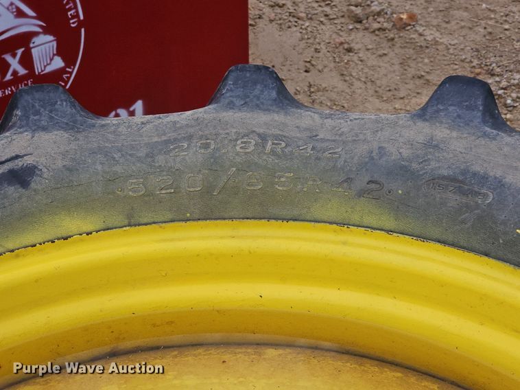 image for item NT9786 (2) 20.8R42 dual tires and wheels