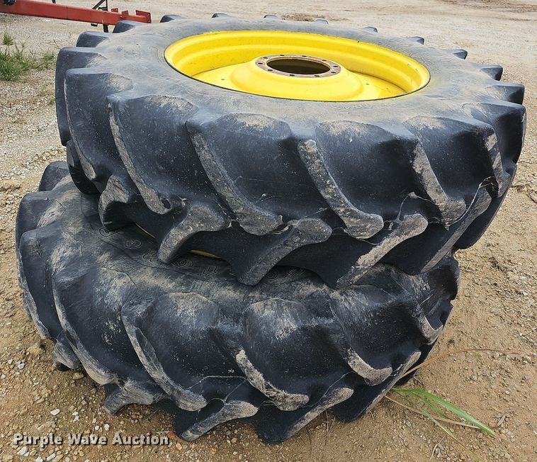 image for item NT9786 (2) 20.8R42 dual tires and wheels