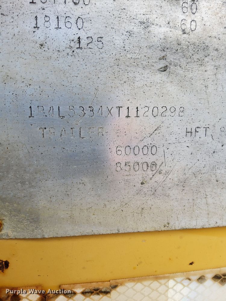 image for item LM9054 1996 Load King  drop deck equipment trailer