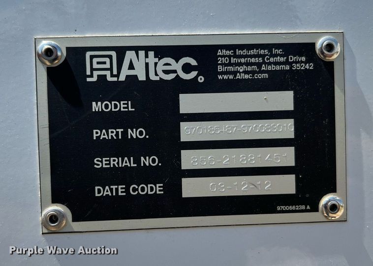 image for item NA9019 Altec  bucket truck bed