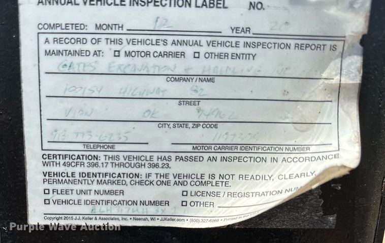 image for item OC9077 1999 Landoll 317C  tilt deck equipment trailer