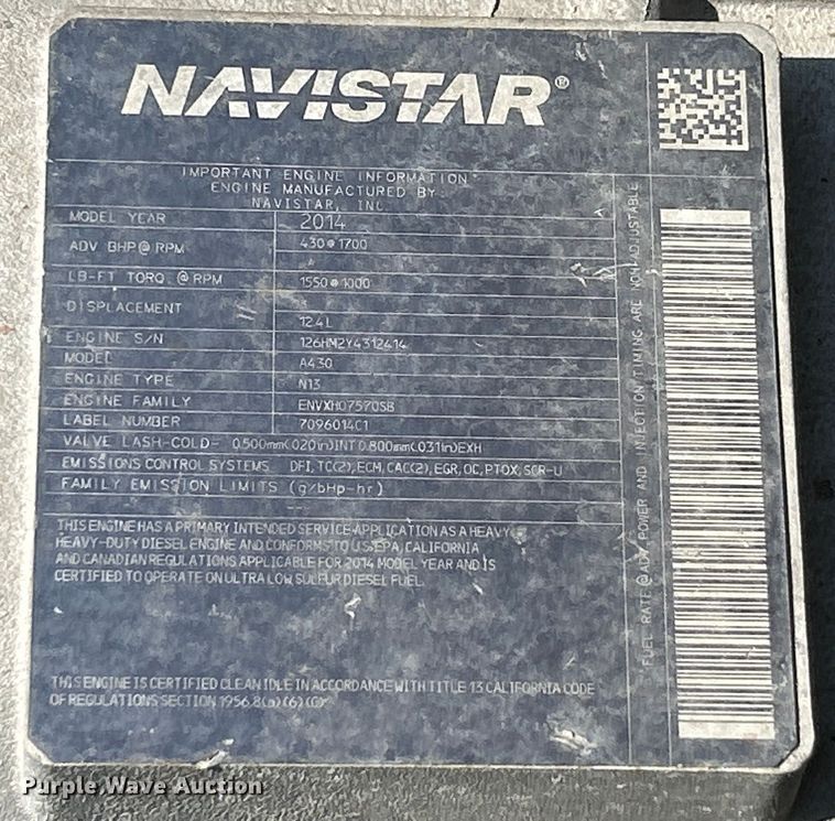 image for item OK9630 2015 International ProStar Plus  semi truck