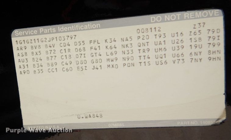 image for item AF9697 1988 Chevrolet Monte Carlo SS