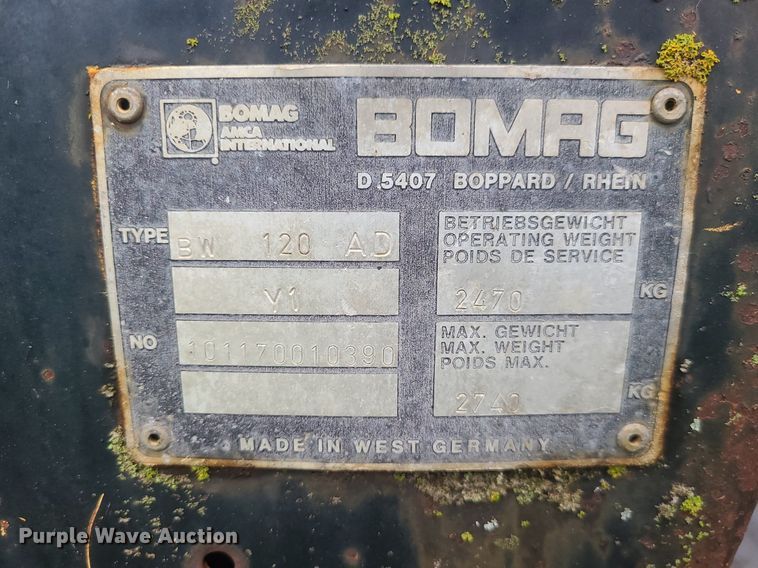 image for item DC6022 Bomag BW120AD  double drum roller