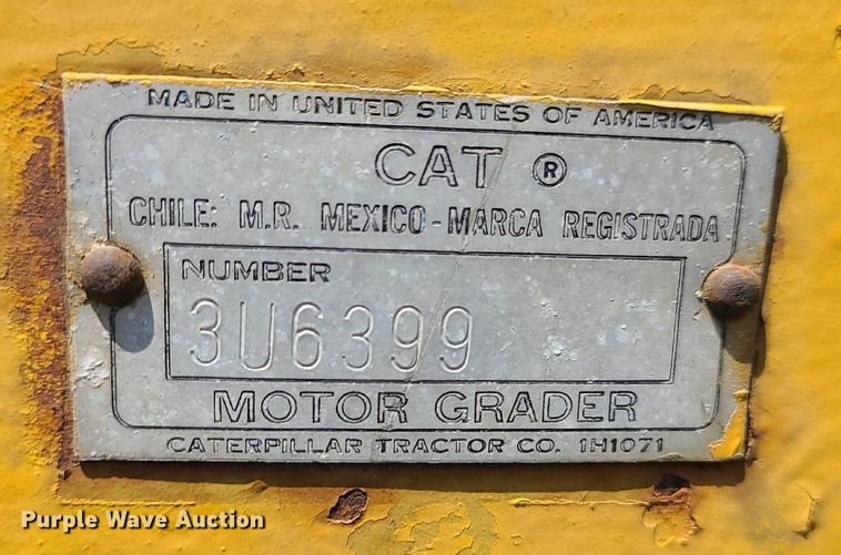 image for item DC6034 Caterpillar  rigid frame motor grader