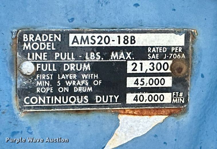 image for item DH8577 Braden Winch AMS20-18B  winch