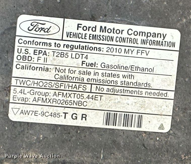 image for item DH8587 2010 Ford F150  SuperCab pickup truck