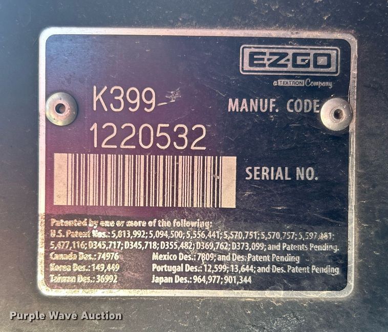 image for item DI7899 EZGO K399  golf cart