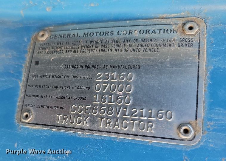 image for item DN8616 1978 Chevrolet Custom Deluxe 65  truck cab and chassis