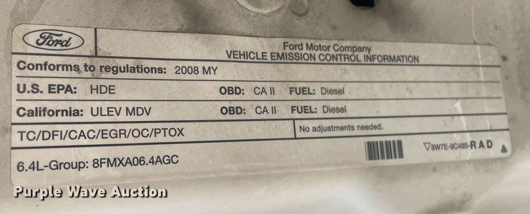 image for item DQ2934 2008 Ford F250 Super Duty XL  SuperCab pickup truck