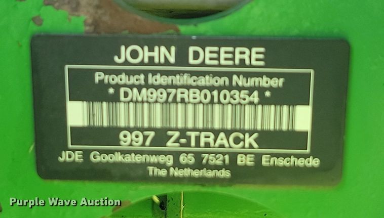 image for item DQ7511 John Deere 997 Z-Trak  ZTR lawn mower