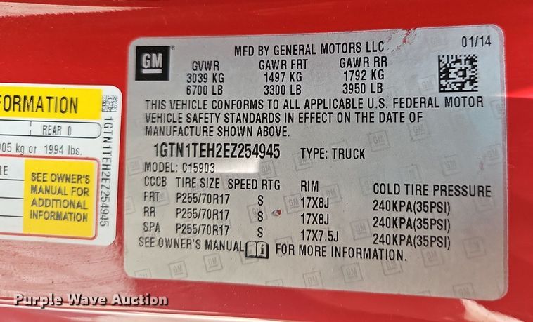 image for item DR3409 2014 GMC Sierra 1500  pickup truck