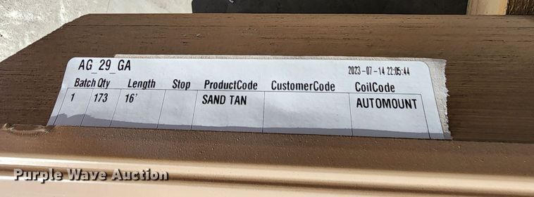 image for item KC9663 (173) sheets of Doerkson Metal Components metal siding/roofing