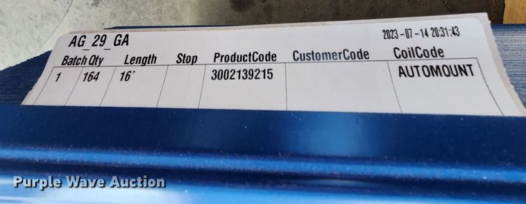 image for item KC9664 (164) sheets of Doerkson Metal Components metal siding/roofing