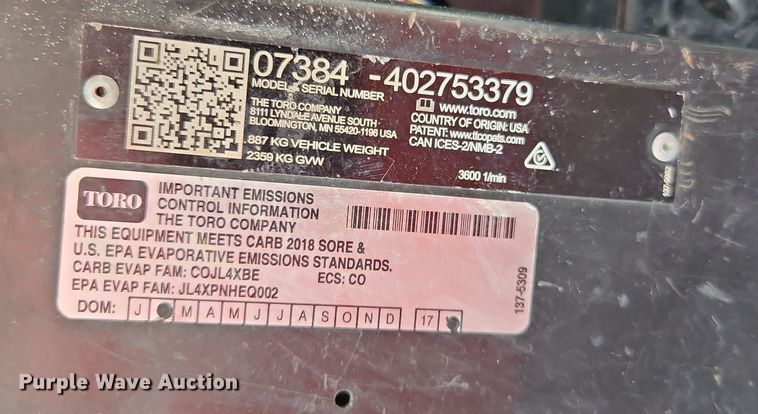 image for item LM9082 Toro Workman HDX  utility vehicle