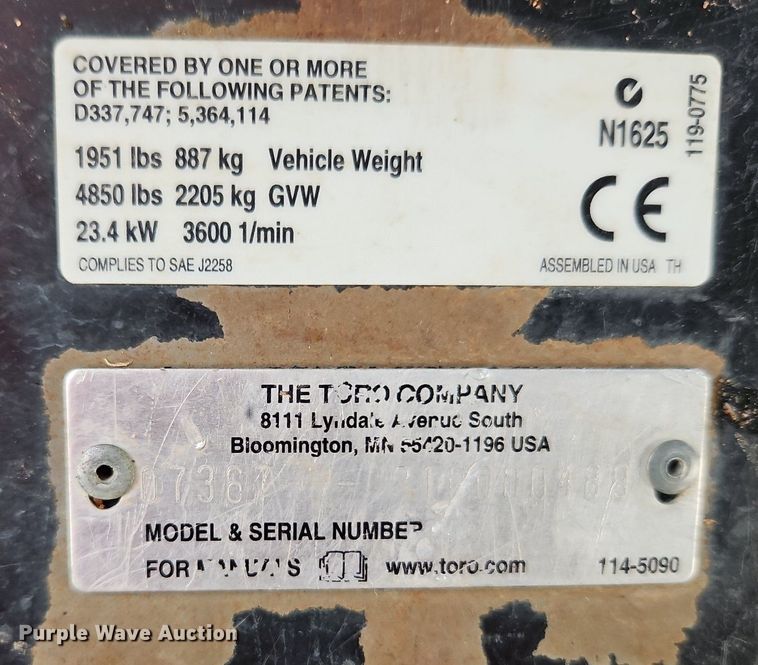 image for item LM9083 2010 Toro Workman HDX  utility vehicle