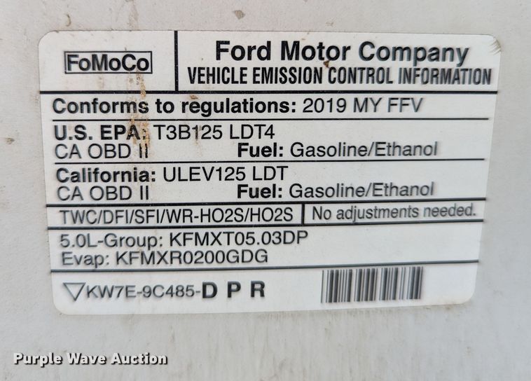 image for item LM9833 2019 Ford F150  SuperCrew pickup truck