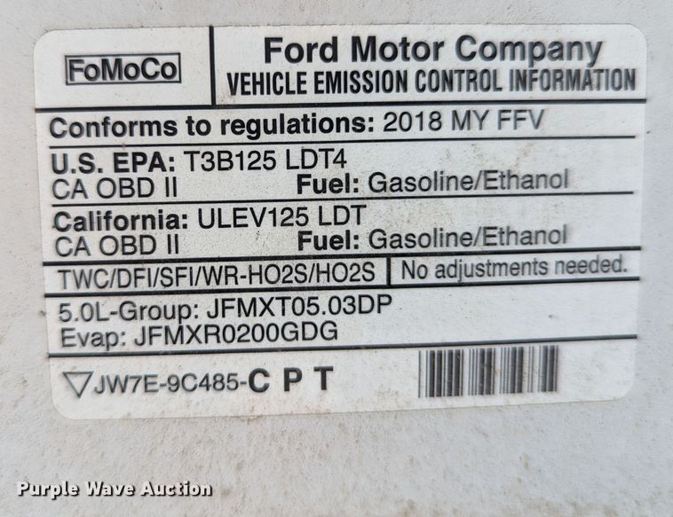 image for item LM9835 2018 Ford F150  SuperCab pickup truck