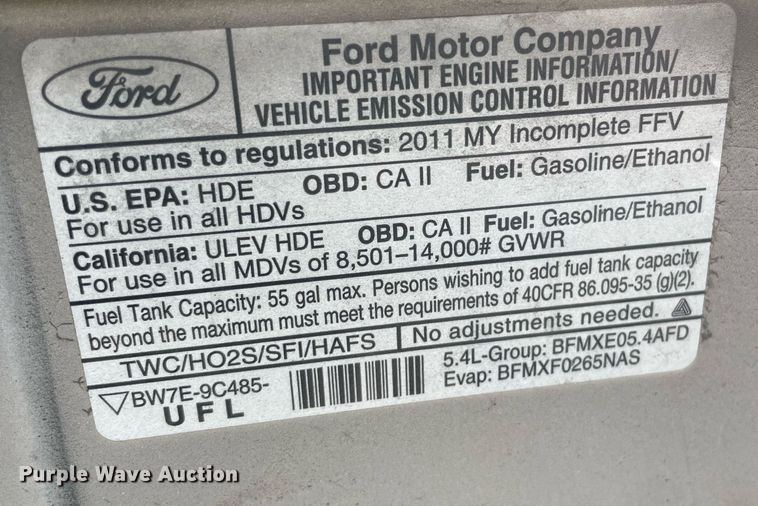 image for item LS9349 2011 Ford E350 Super Duty  utility van