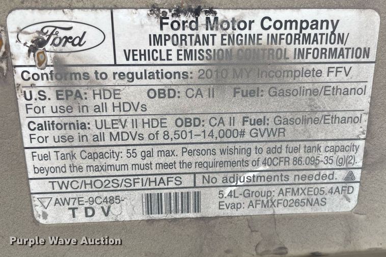 image for item LS9350 2010 Ford E350 Super Duty  utility van