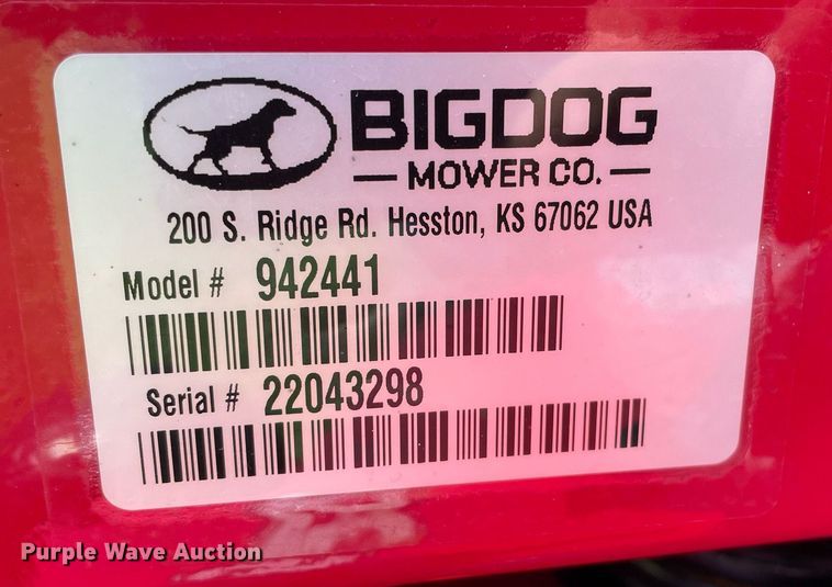 image for item LS9432 Big Dog Alpha  ZTR lawn mower