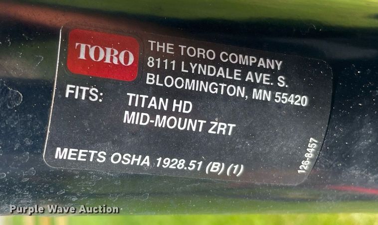 image for item LS9533 Toro Titan HD  ZTR lawn mower