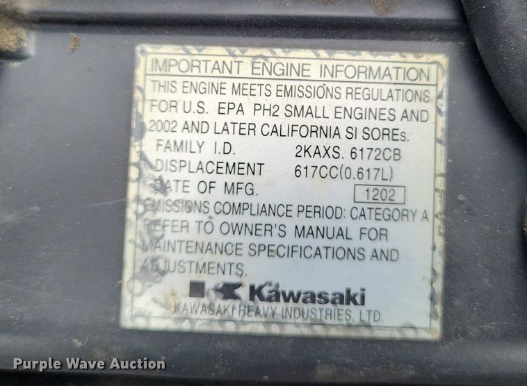 image for item LS9587 2004 Kawasaki Mule KAF620E  utility vehicle