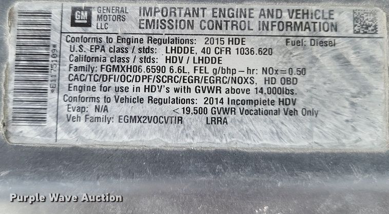 image for item LS9589 2014 Chevrolet Express G4500  van cab and chassis