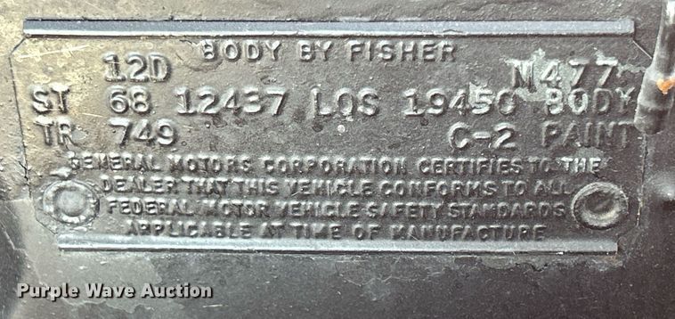 image for item MC9990 1968 Chevrolet Camaro