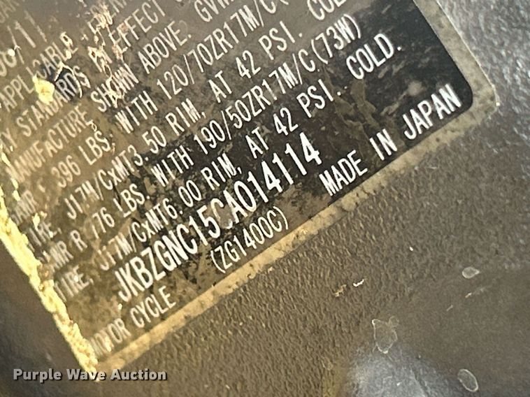 image for item MD9001 2012 Kawasaki Concours 14  motorcycle