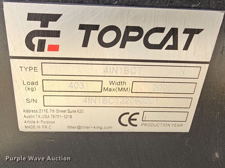 image for item MD9898 2022 Top Cat 41N1BCT  four-in-one skid steer bucket