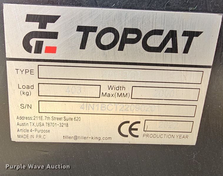 image for item MD9898 2022 Top Cat 41N1BCT  four-in-one skid steer bucket